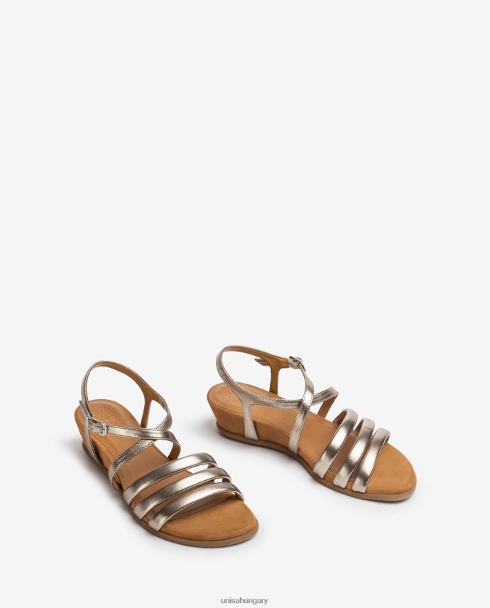 Unisa párnázott pántos szandál nők J4PJX0309 bronz