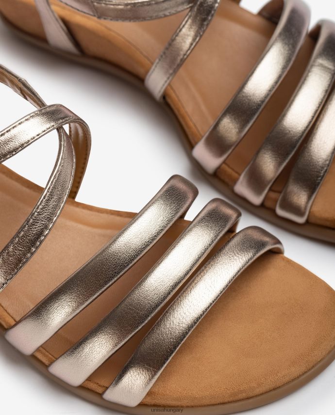 Unisa párnázott pántos szandál nők J4PJX0309 bronz