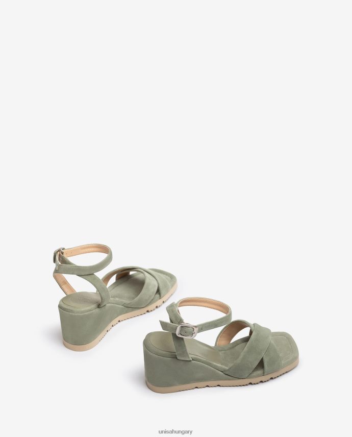 Unisa szandál éksarkú, párnázott talppal nők J4PJX0169 zöld