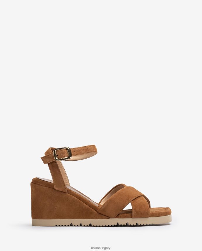 Unisa szandál éksarkú, párnázott talppal nők J4PJX0171 barna