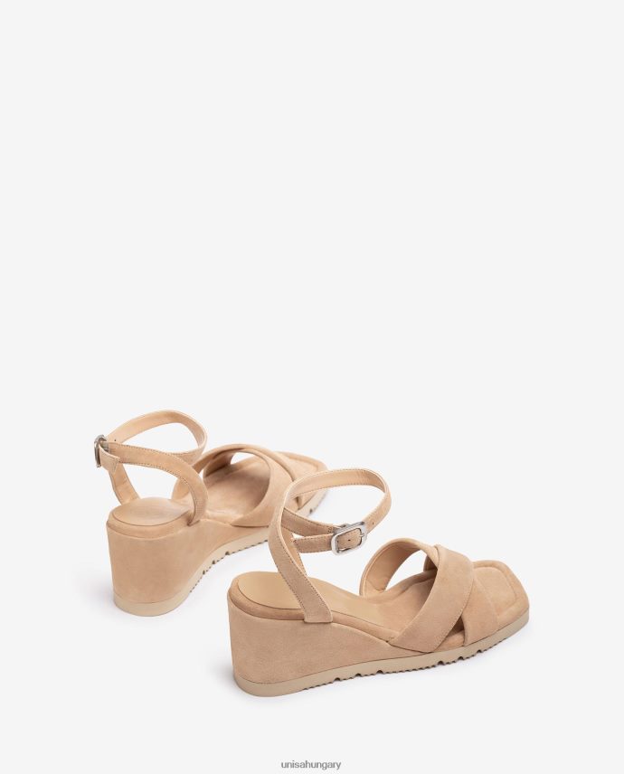 Unisa szandál éksarkú, párnázott talppal nők J4PJX0414 bézs