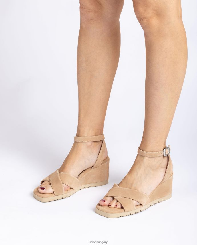 Unisa szandál éksarkú, párnázott talppal nők J4PJX0414 bézs