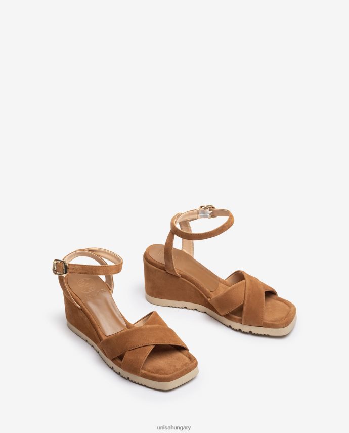 Unisa szandál éksarkú, párnázott talppal nők J4PJX0415 barna