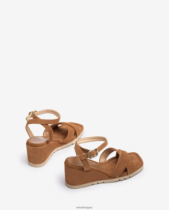 Unisa szandál éksarkú, párnázott talppal nők J4PJX0415 barna