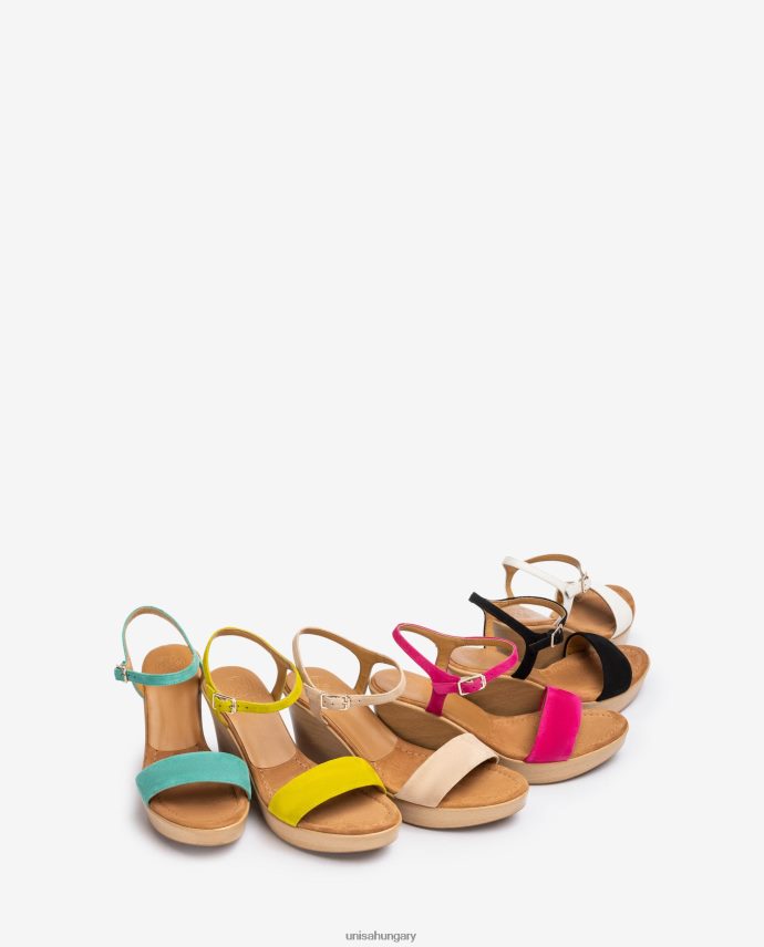 Unisa velúr szandál tömbbel nők J4PJX0248 fekete