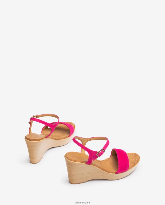 Unisa velúr szandál tömbbel nők J4PJX0249 rózsaszín