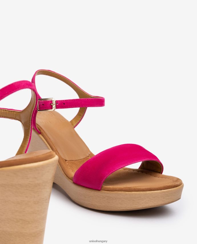 Unisa velúr szandál tömbbel nők J4PJX0249 rózsaszín