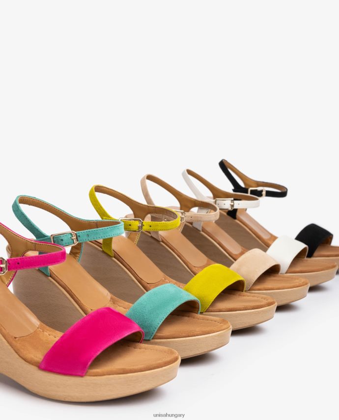 Unisa velúr szandál tömbbel nők J4PJX0249 rózsaszín