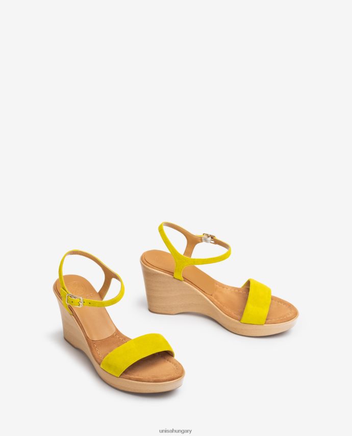 Unisa velúr szandál tömbbel nők J4PJX0250 zöld