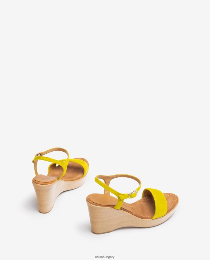 Unisa velúr szandál tömbbel nők J4PJX0250 zöld