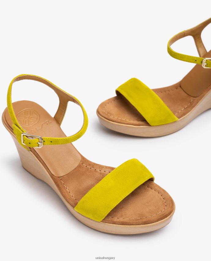 Unisa velúr szandál tömbbel nők J4PJX0250 zöld