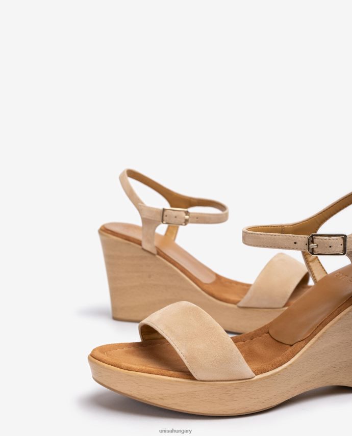 Unisa velúr szandál tömbbel nők J4PJX0251 bézs