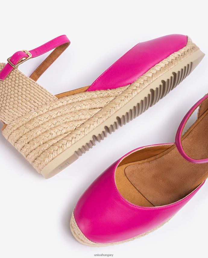 Unisa bőr d\'orsay bokapántos espadrille nők J4PJX0736 rózsaszín