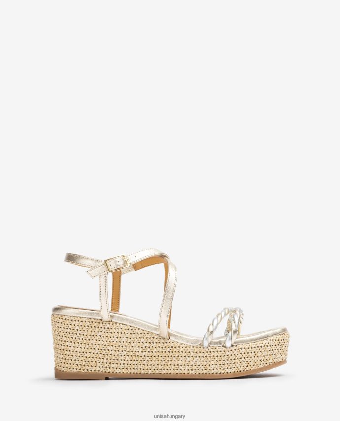 Unisa blokksarkú és spirális pántokkal ellátott szandál nők J4PJX0160 divat