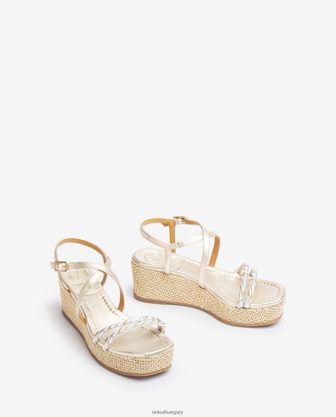 Unisa blokksarkú és spirális pántokkal ellátott szandál nők J4PJX0160 divat