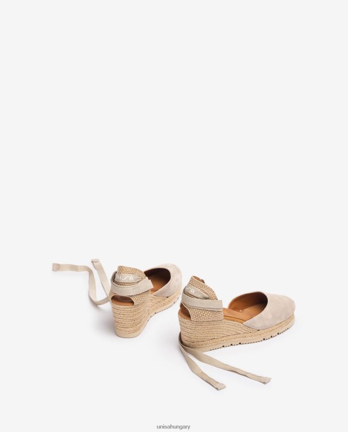 Unisa d\'orsay bokapántos espadrill fűzéssel nők J4PJX0705 bézs