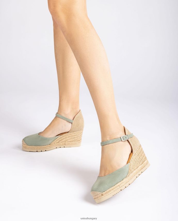Unisa d\'orsay bokapántos espadrill velúrból nők J4PJX0708 zöld