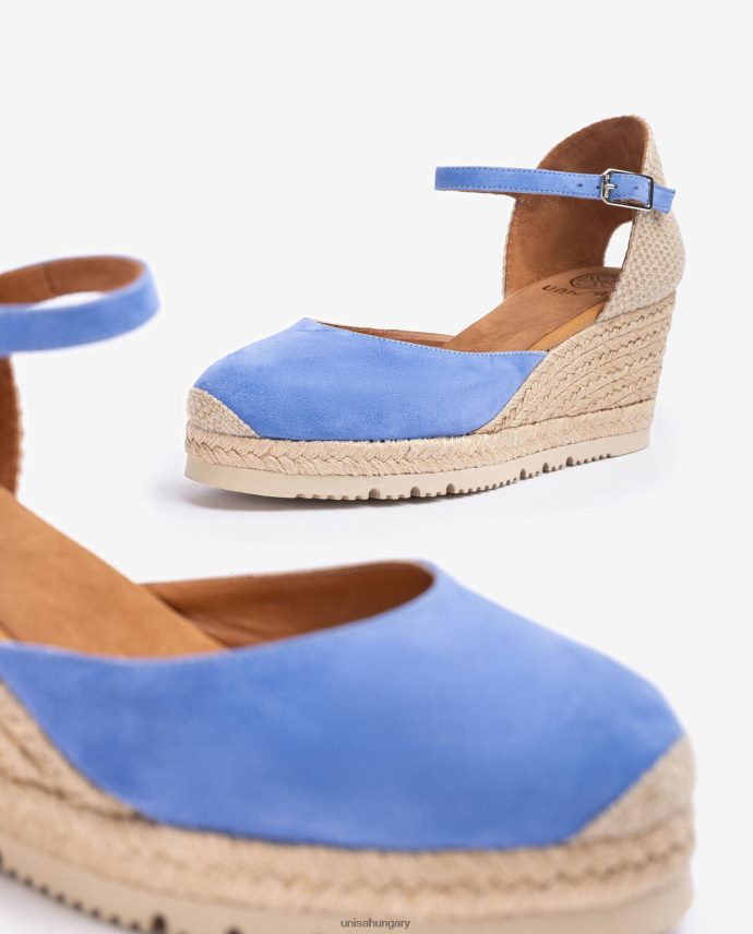 Unisa d\'orsay bokapántos espadrill velúrból nők J4PJX0709 kék