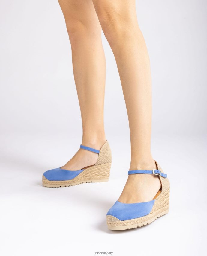 Unisa d\'orsay bokapántos espadrill velúrból nők J4PJX0709 kék