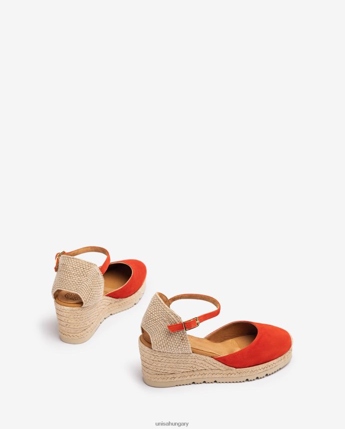 Unisa d\'orsay bokapántos espadrill velúrból nők J4PJX0710 piros