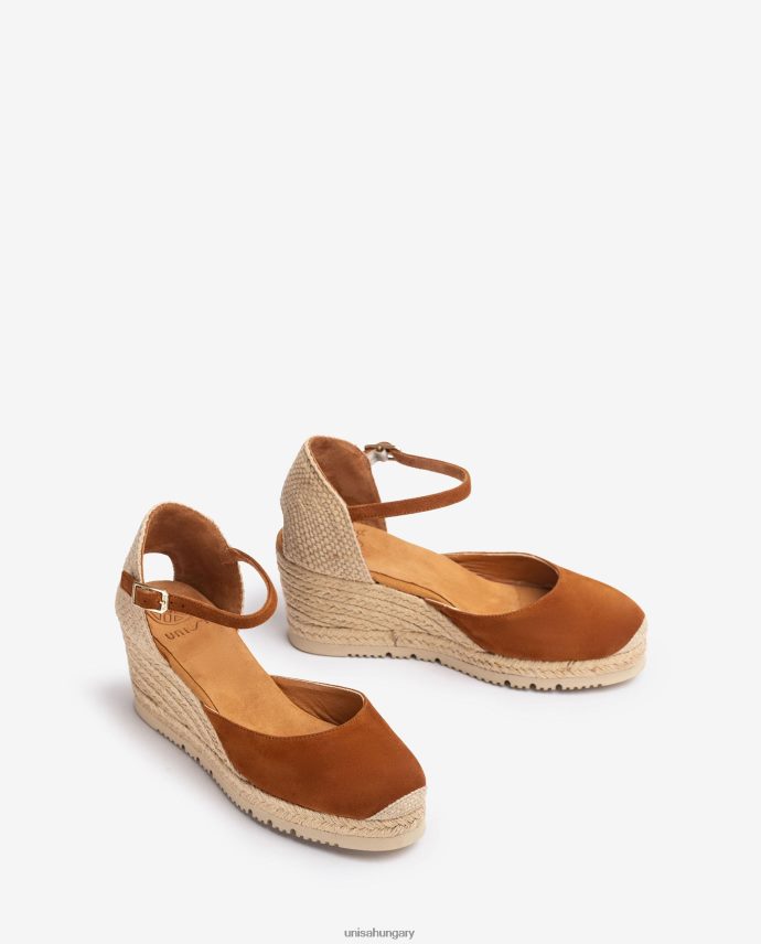 Unisa d\'orsay bokapántos espadrill velúrból nők J4PJX0728 barna