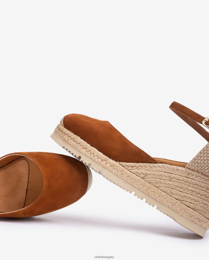 Unisa d\'orsay bokapántos espadrill velúrból nők J4PJX0728 barna
