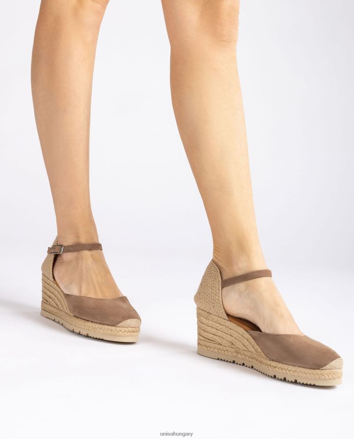 Unisa d\'orsay bokapántos espadrill velúrból nők J4PJX0729 barna