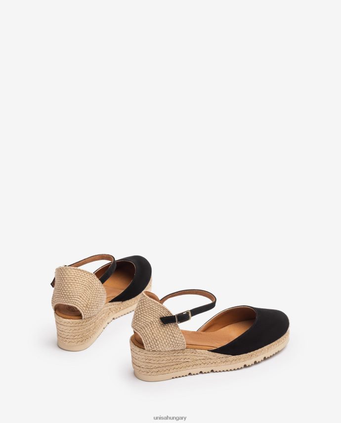 Unisa d\'orsay bokapántos espadrill velúrból nők J4PJX0758 fekete