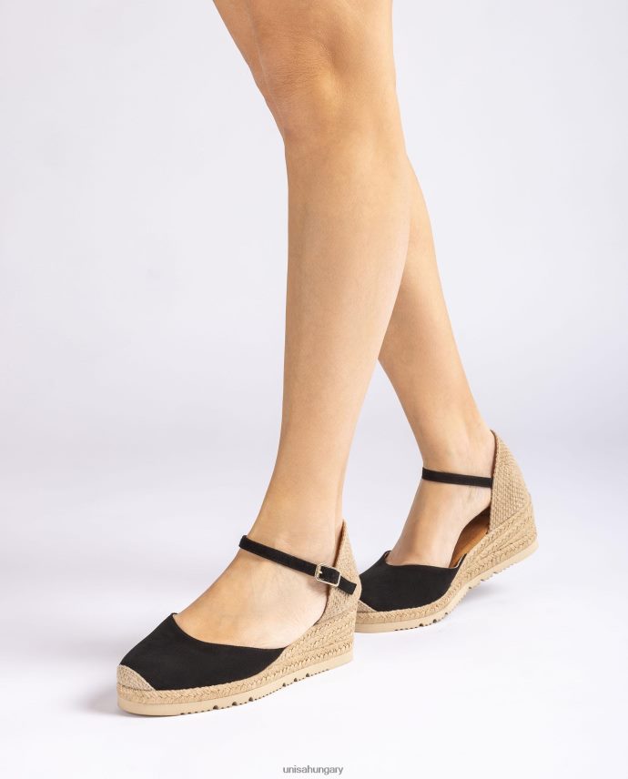 Unisa d\'orsay bokapántos espadrill velúrból nők J4PJX0758 fekete