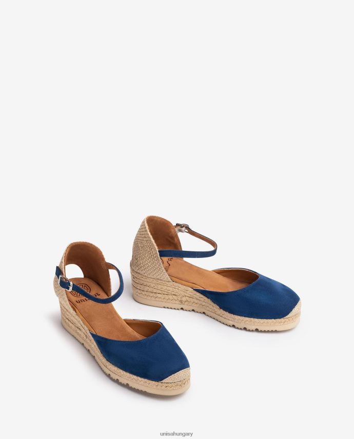 Unisa d\'orsay bokapántos espadrill velúrból nők J4PJX0760 kék
