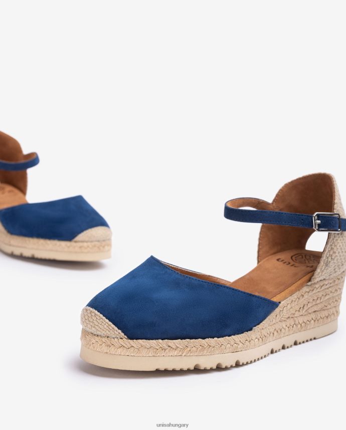 Unisa d\'orsay bokapántos espadrill velúrból nők J4PJX0760 kék