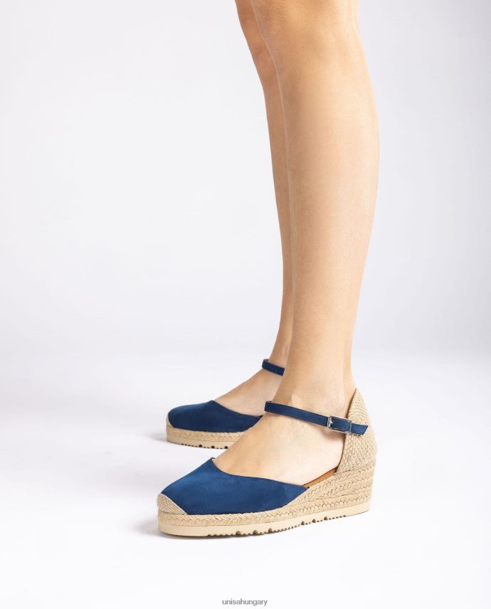 Unisa d\'orsay bokapántos espadrill velúrból nők J4PJX0760 kék