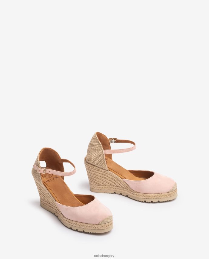 Unisa espadrill velúrból nők J4PJX0691 rózsaszín