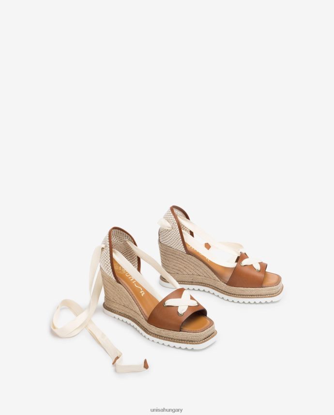 Unisa espadrille a bokánál csomózott nők J4PJX0692 barna