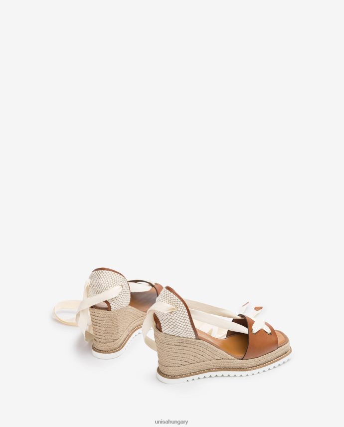 Unisa espadrille a bokánál csomózott nők J4PJX0692 barna
