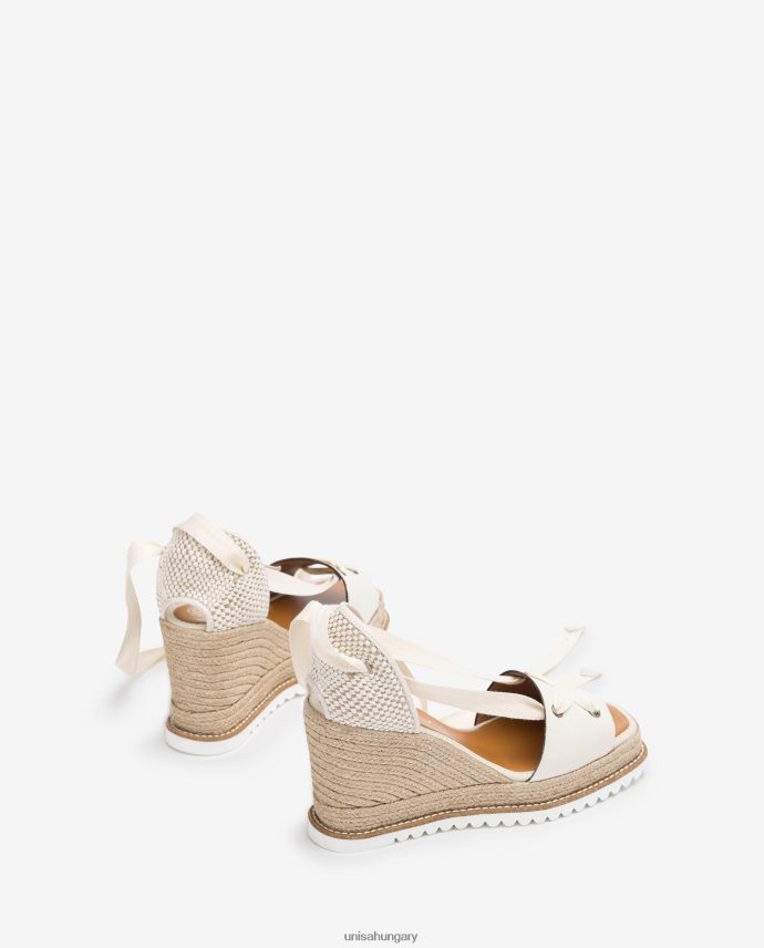 Unisa espadrille a bokánál csomózott nők J4PJX0693 fehér