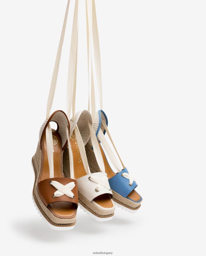 Unisa espadrille a bokánál csomózott nők J4PJX0693 fehér