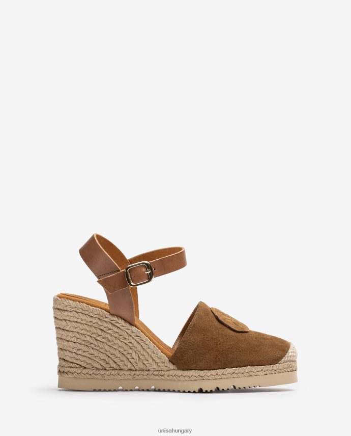 Unisa espadrille hozzáillő monogrammal nők J4PJX0769 barna