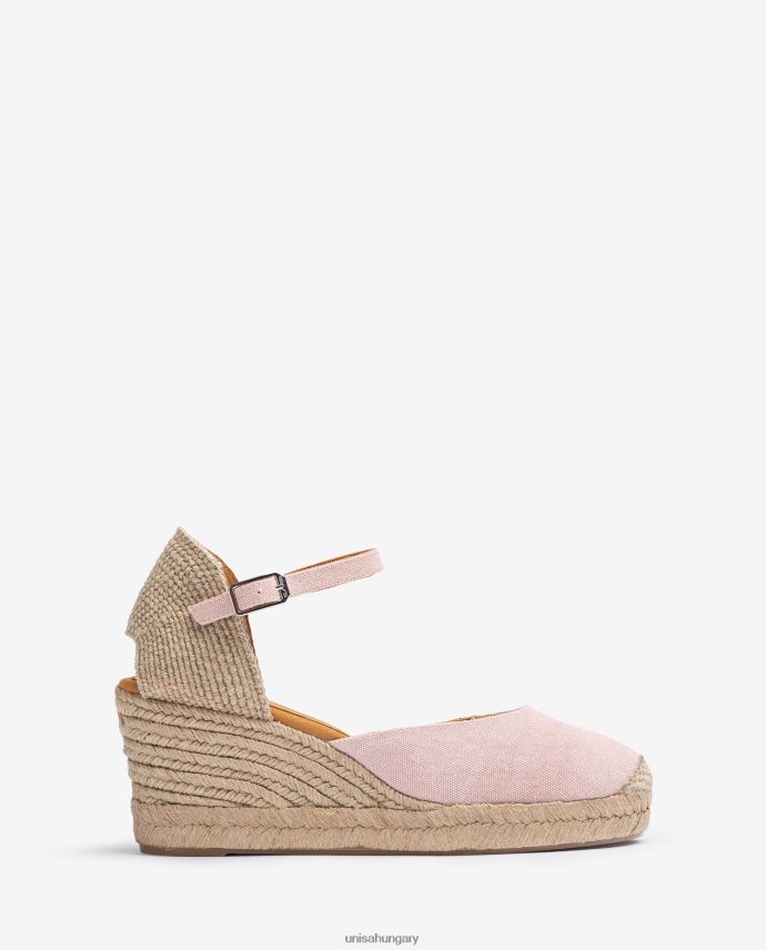 Unisa espadrille vamp-heel ecolino színben nők J4PJX0470 rózsaszín