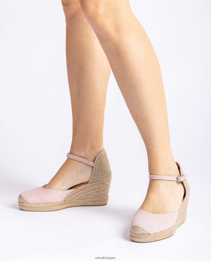 Unisa espadrille vamp-heel ecolino színben nők J4PJX0470 rózsaszín