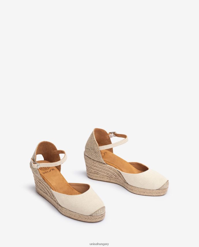 Unisa espadrille vamp-heel ecolino színben nők J4PJX0471 fehér