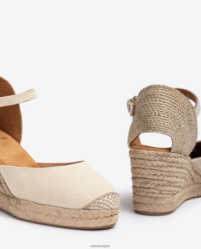 Unisa espadrille vamp-heel ecolino színben nők J4PJX0471 fehér