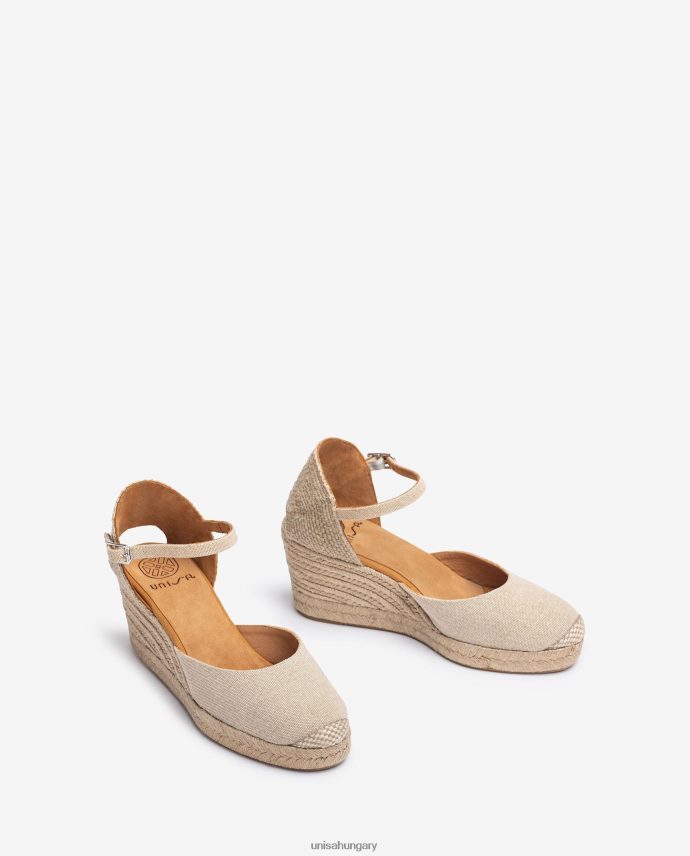 Unisa espadrille vamp-heel ecolino színben nők J4PJX0472 barna