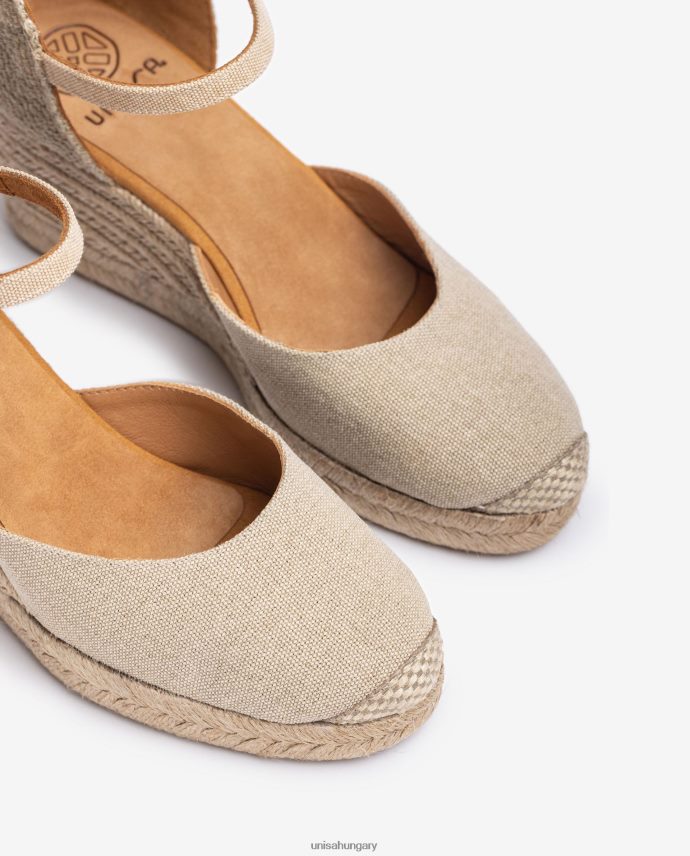 Unisa espadrille vamp-heel ecolino színben nők J4PJX0472 barna