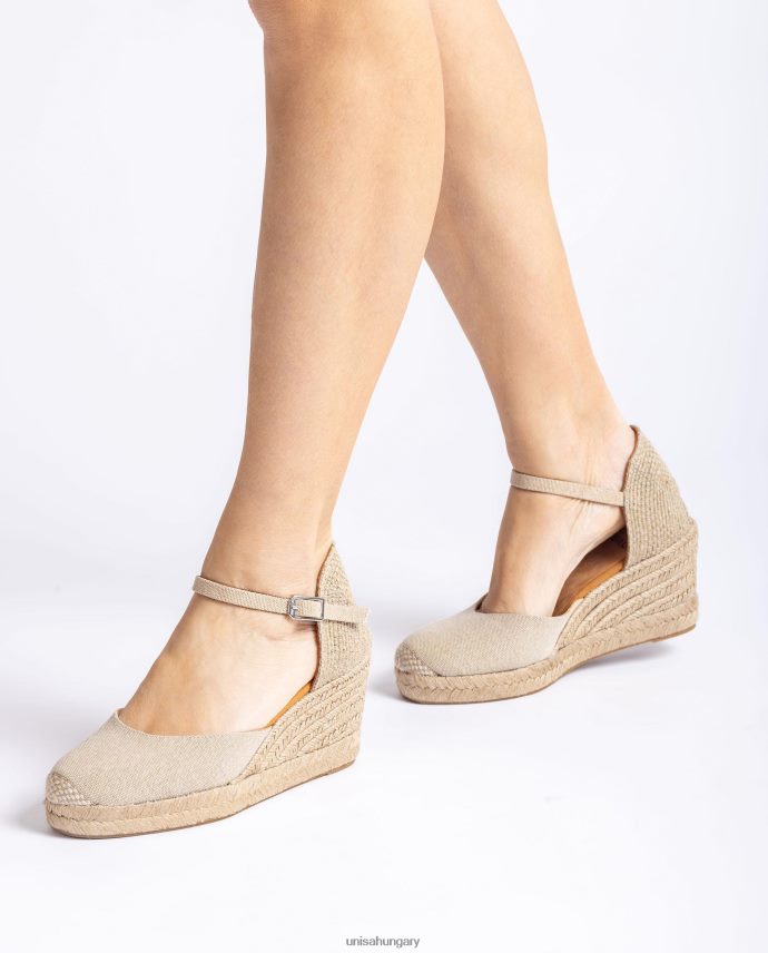 Unisa espadrille vamp-heel ecolino színben nők J4PJX0472 barna