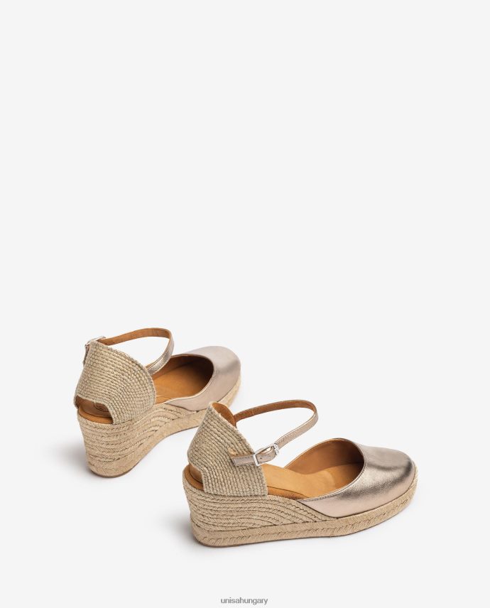 Unisa espadrille vamp-heel fémes felülettel nők J4PJX0785 divat