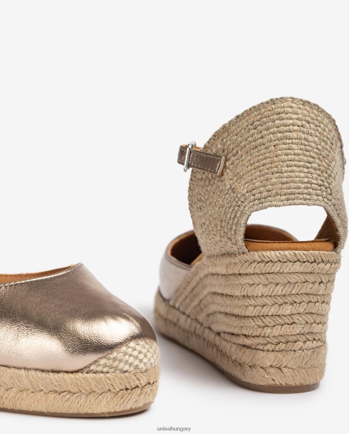 Unisa espadrille vamp-heel fémes felülettel nők J4PJX0785 divat