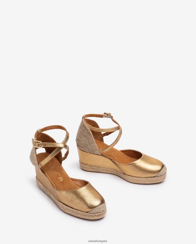 Unisa espadrille vamp-heel fémes felülettel nők J4PJX0788 kecses