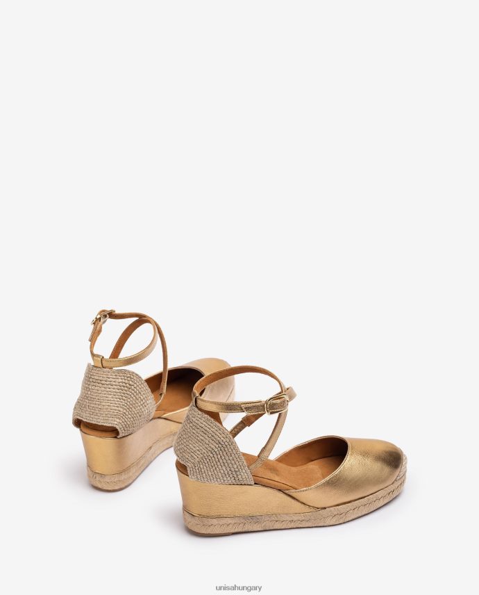 Unisa espadrille vamp-heel fémes felülettel nők J4PJX0788 kecses