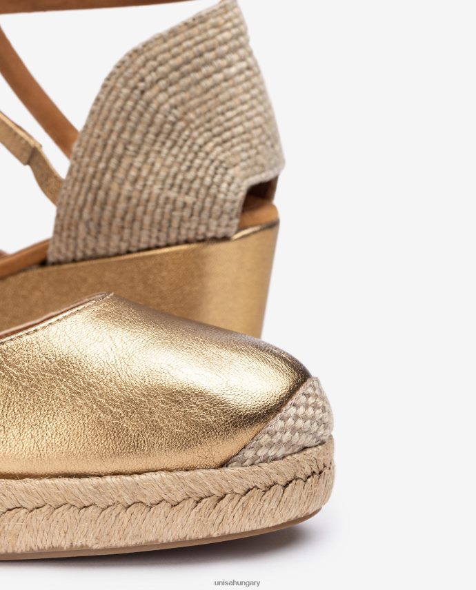 Unisa espadrille vamp-heel fémes felülettel nők J4PJX0788 kecses